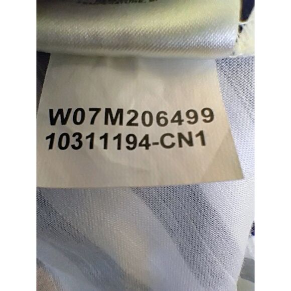 Jones New York Navy &‎ White Chevron Striped V-Neck Dress, Size 6 - Picture 6 of 6